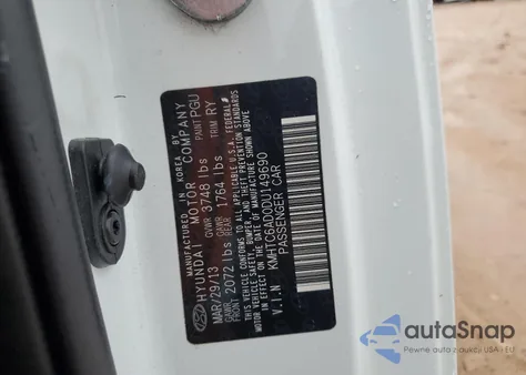 2013 Hyundai Veloster from USA, damaged, VIN KMHTC6AD0DU149690